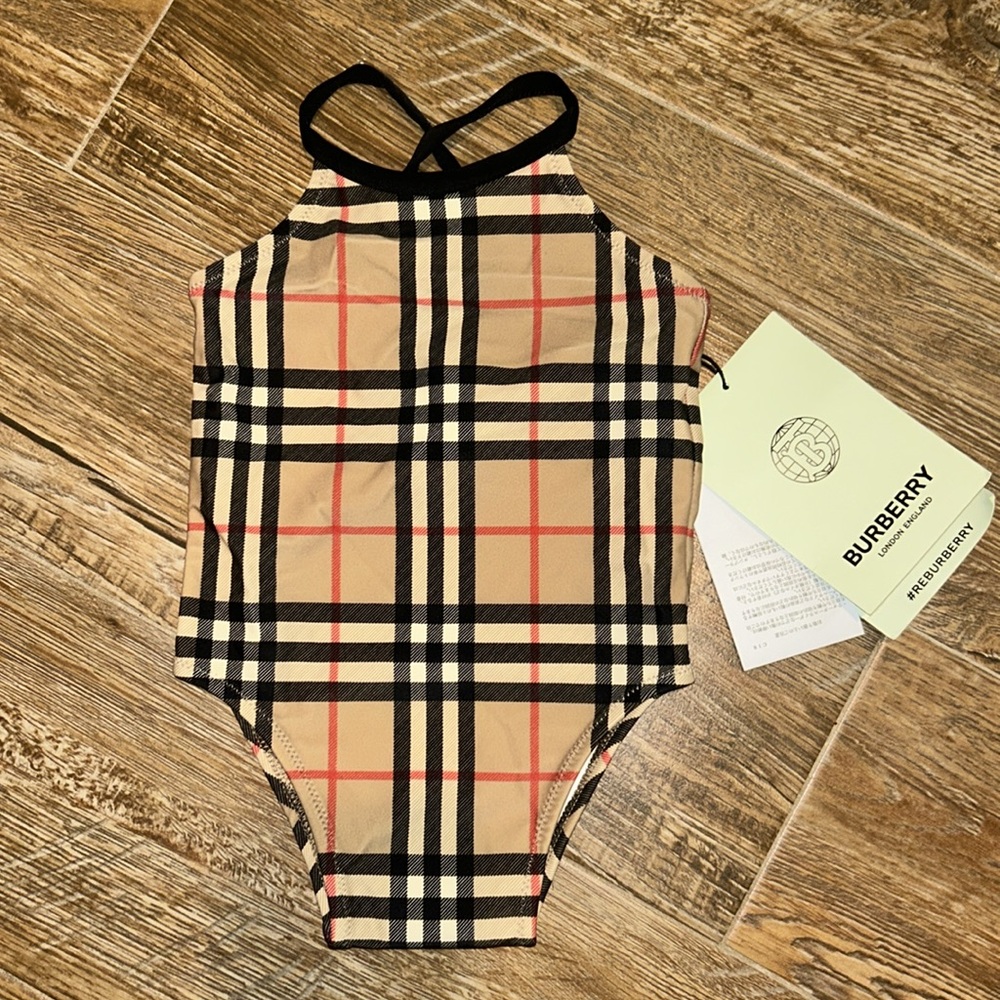 New Authentic Baby Burberry Swimsuit-18M